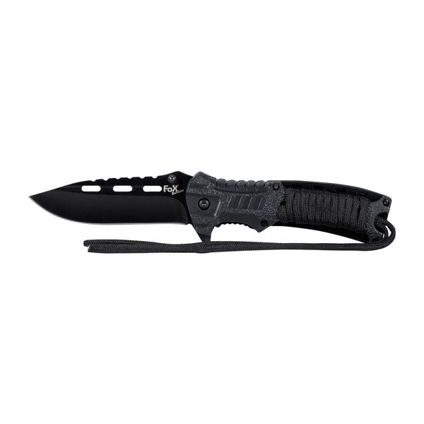 Fox Outdoor one-hand folding knife Blackrope black