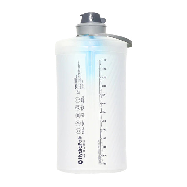 HydraPak Trinkflasche Flux+ 1.5 L mit Filter weiß