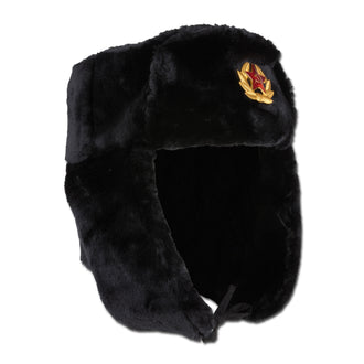 Russian fur hat with badge