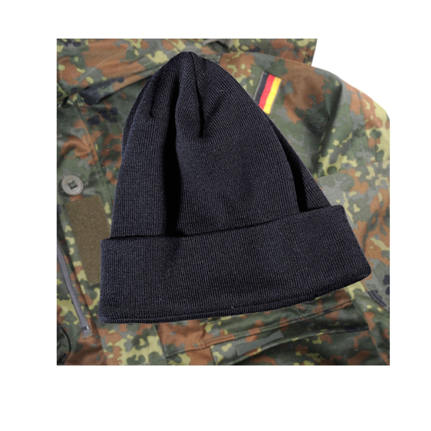 NfD roll knit hat black