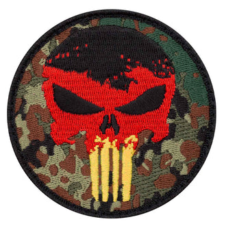 Patch Punisher Skull camouflage black red gold