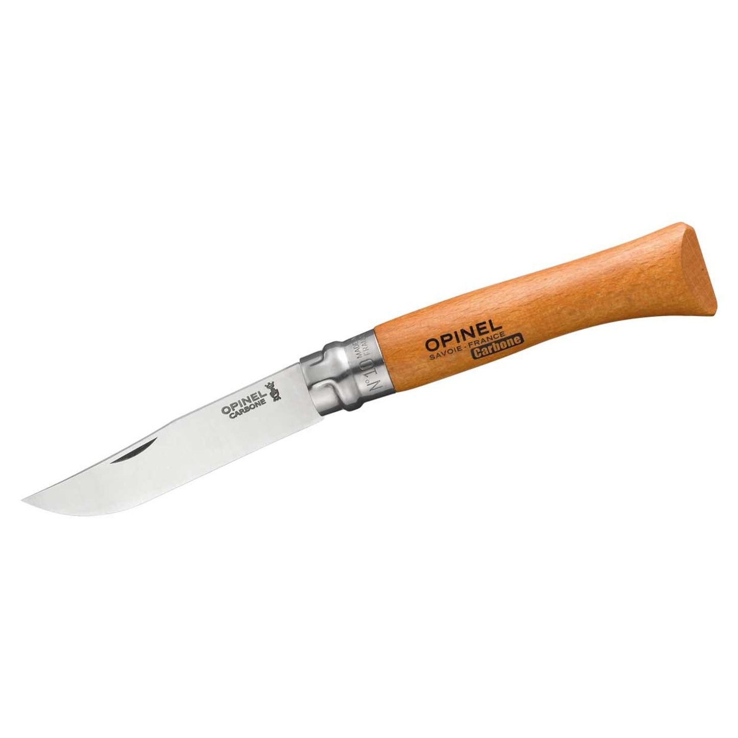 Opinel pocket knife No. 10 Carbon natural