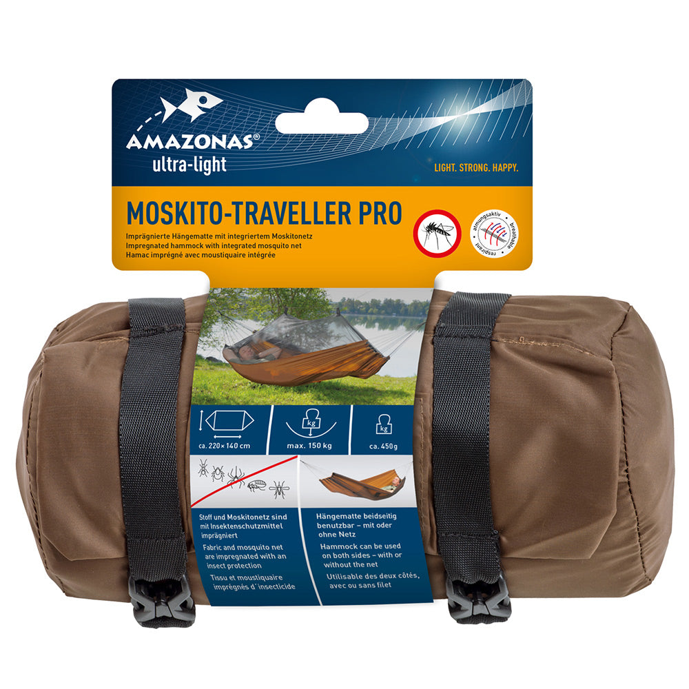 Hamaca Amazonas Moskito Traveller Pro marrón