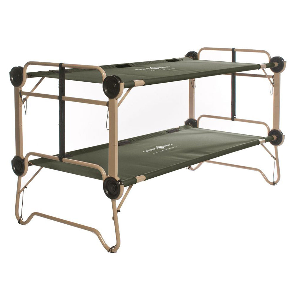 Disc-O-Bed camp bed Arm-O-Bunk with side pockets olive