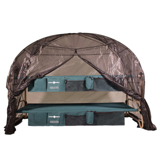 Disc-O-Bed camp bed mosquito net with frame