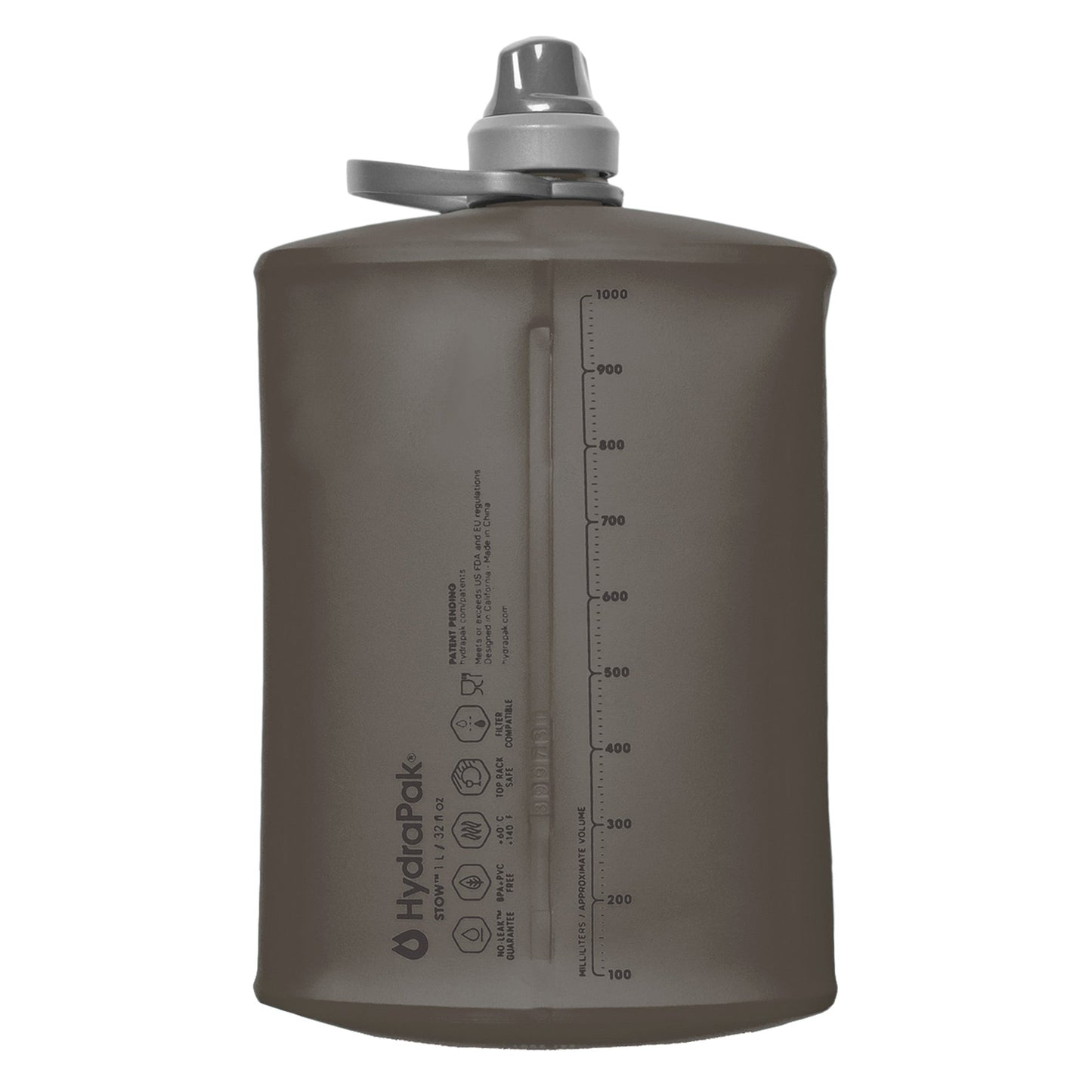 HydraPak folding bottle Stow 1 L mammoth grey