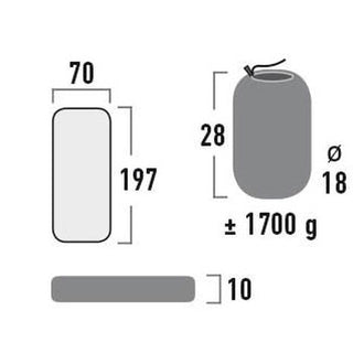 High Peak Leichtgewicht Komfort-Matratze Dayton XL dark grey