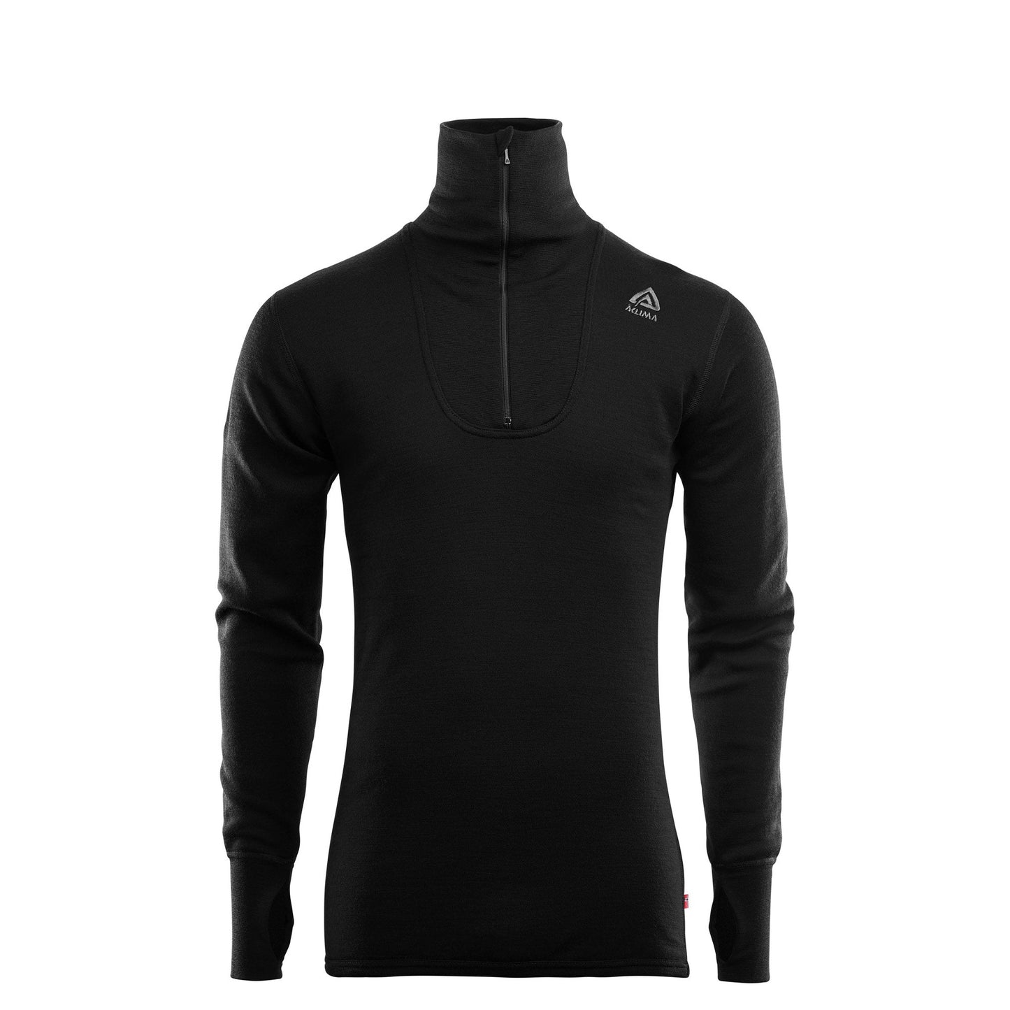 Aclima Pullover DoubleWool Polo Zip jet black