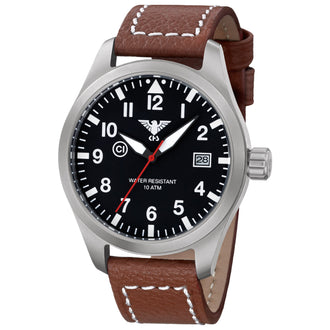 Watch Airleader Steel buffalo leather strap