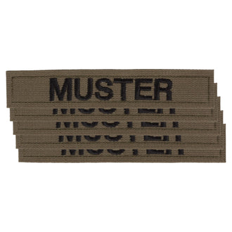 Name tapes set of 5 olive black