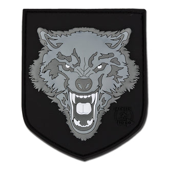 3D-Patch Wolf grau