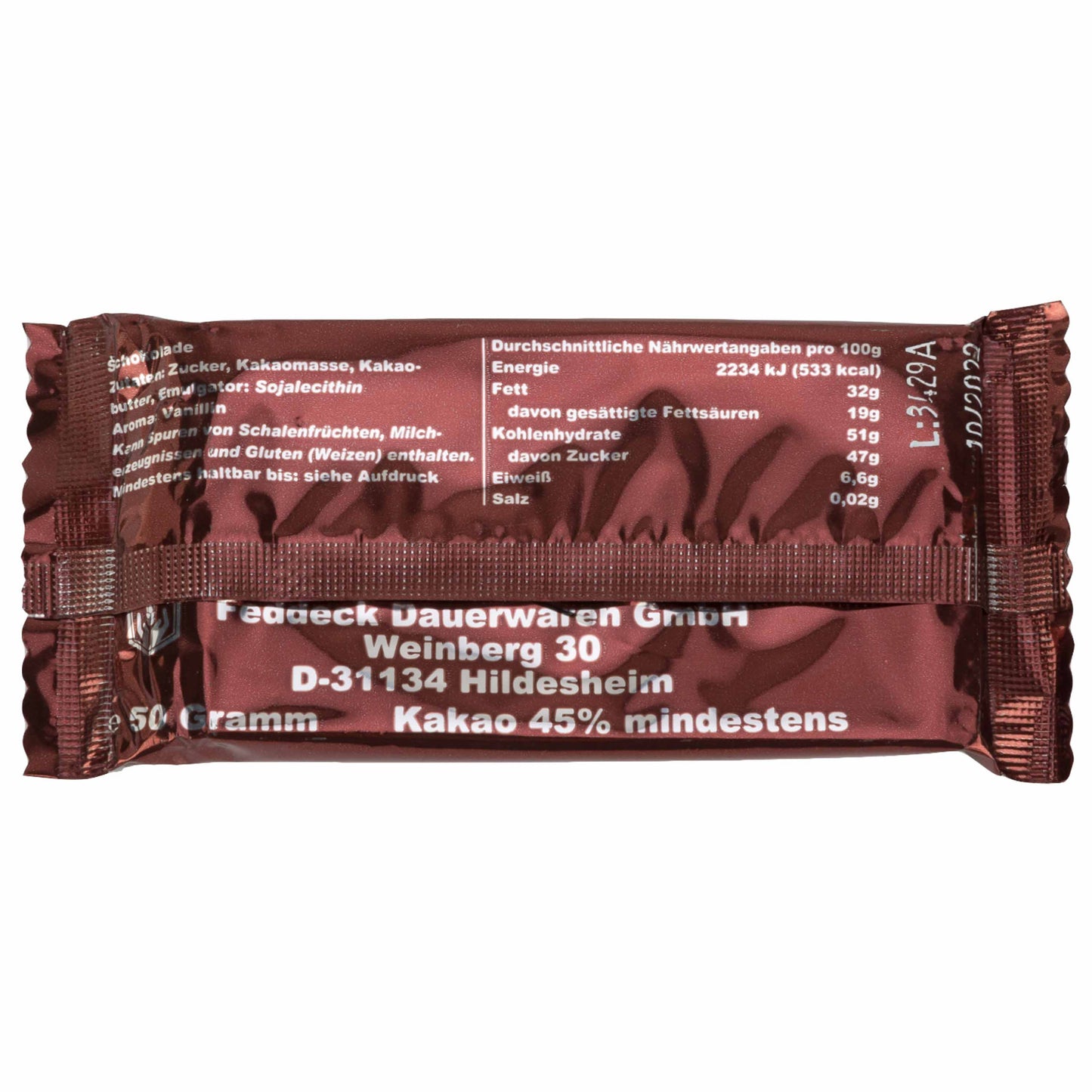 BW Schokolade 50 g