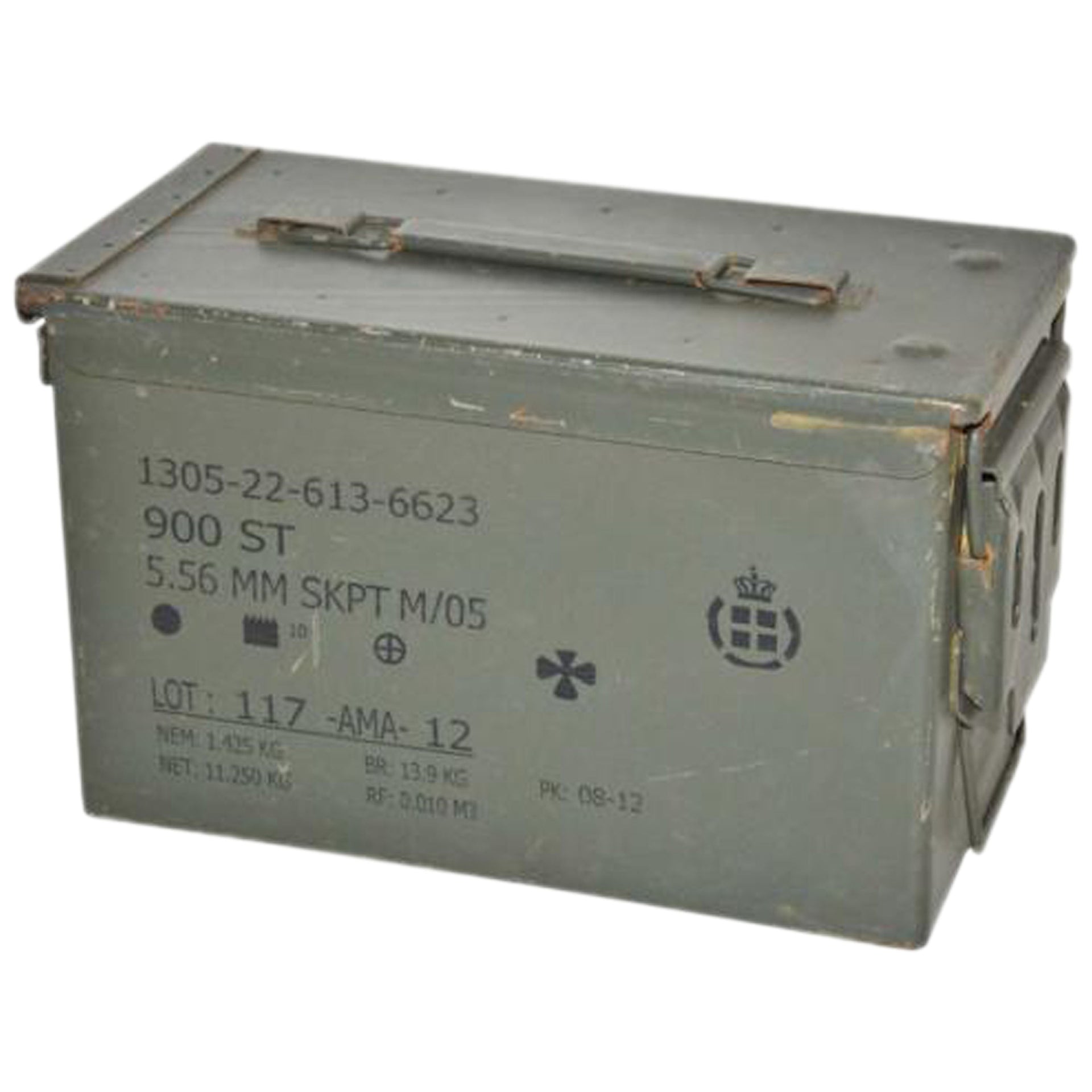 Danish ammunition box size 2 used