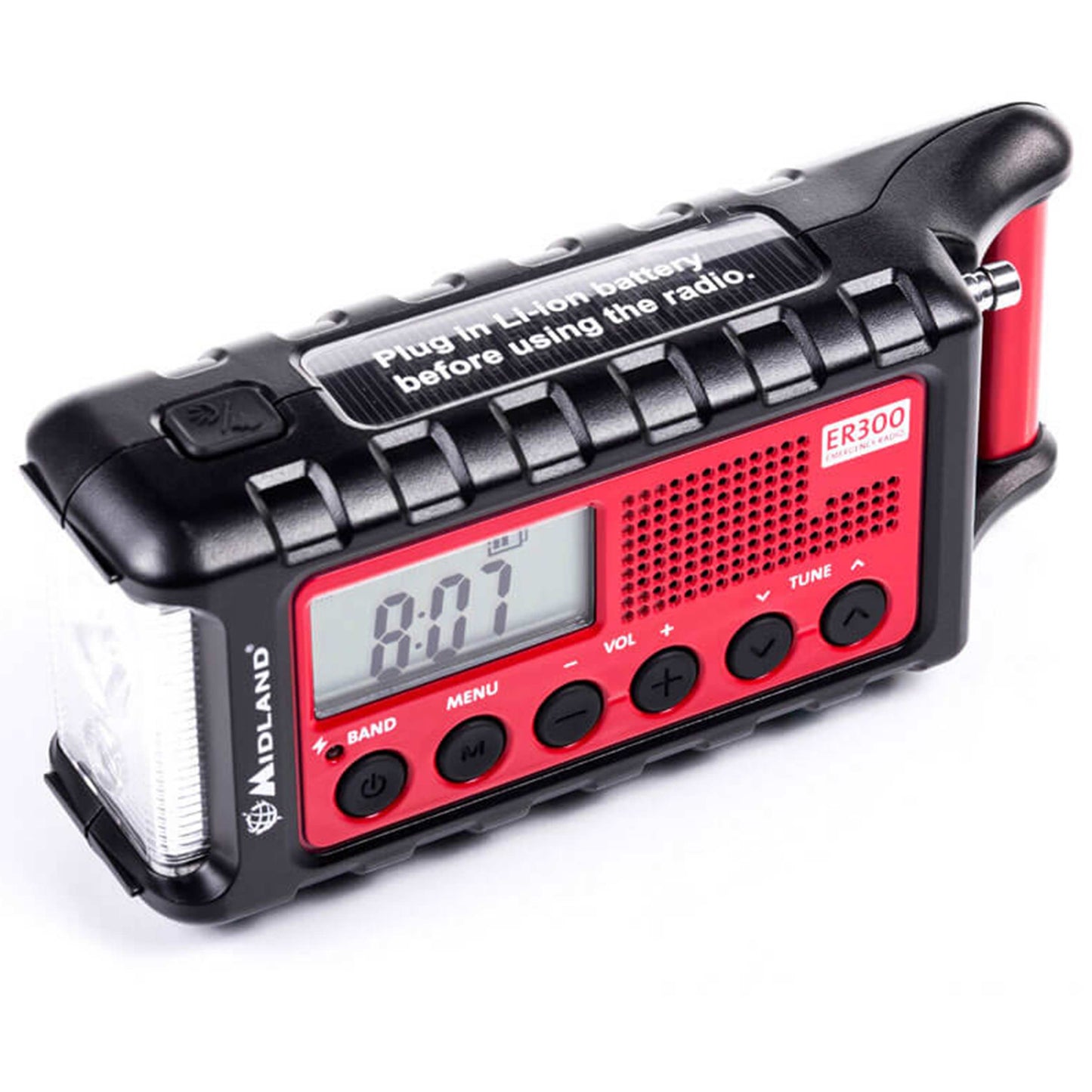 Midland Outdoor Kurbel-Radio ER 300 rot